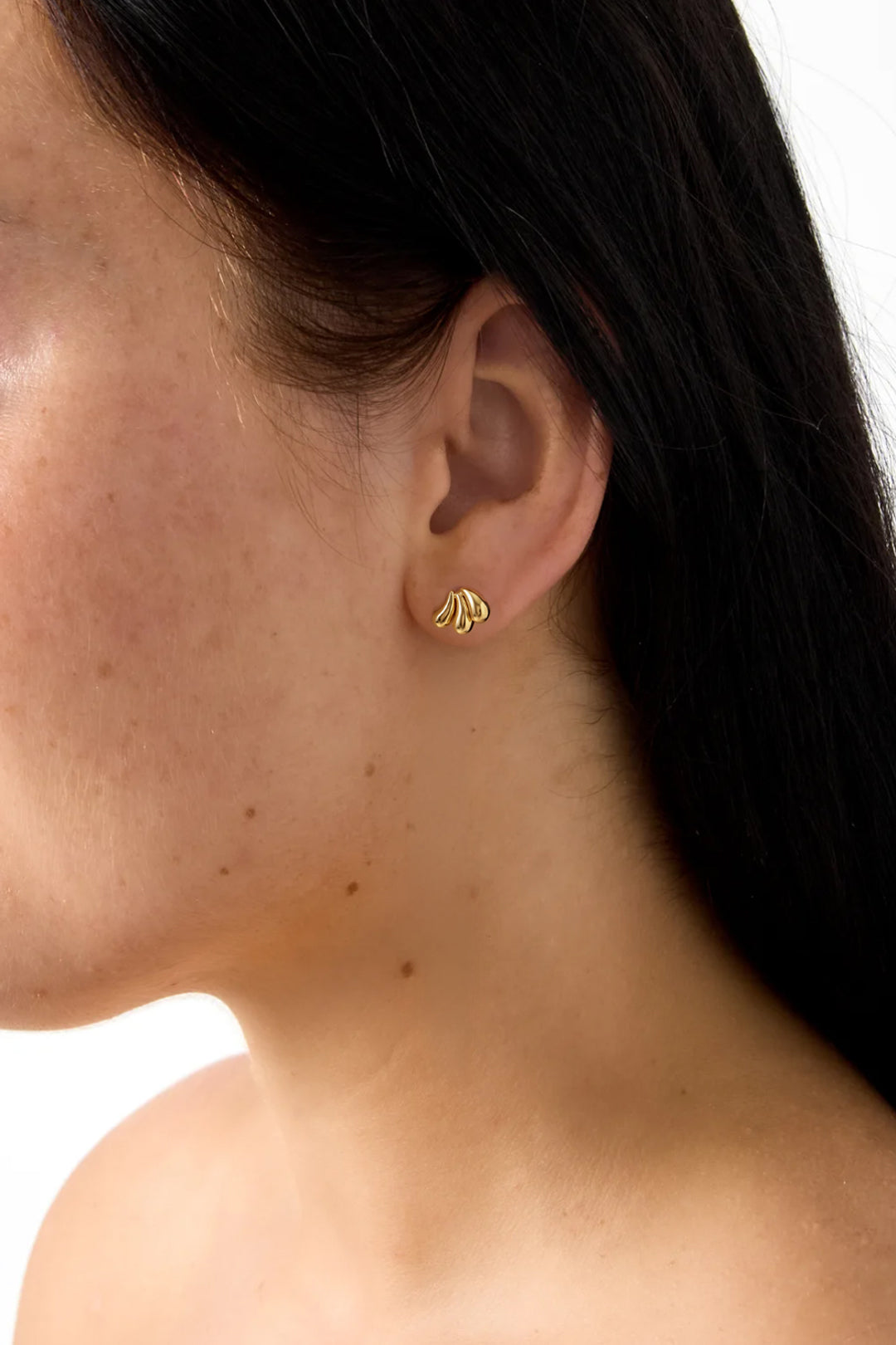 Pendientes de botón de acero inoxidable con forma irregular, sencillos, de la serie Daily Simple, joyería para mujer.