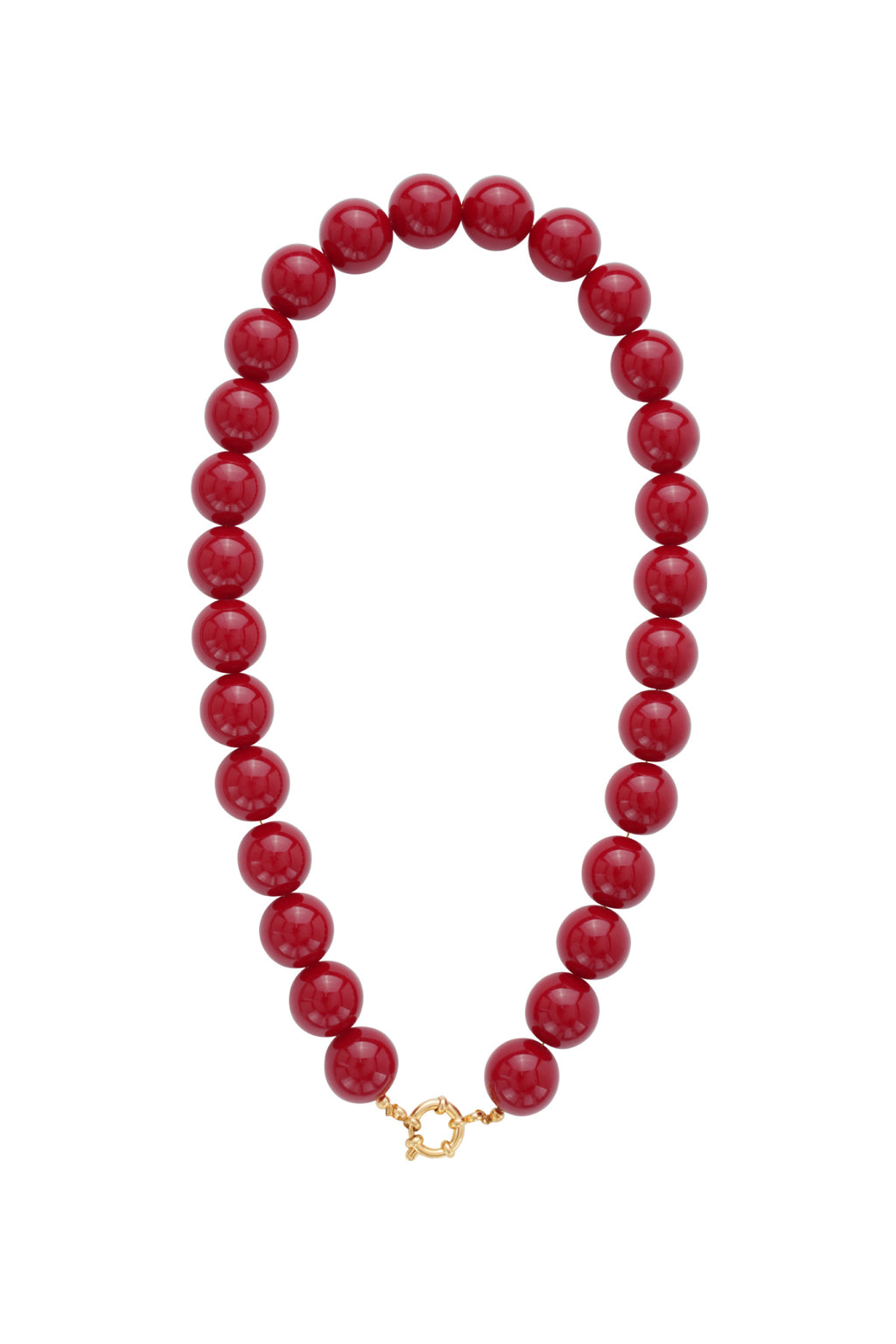 Collar con cuentas grandes y cierre frontal.-15mm