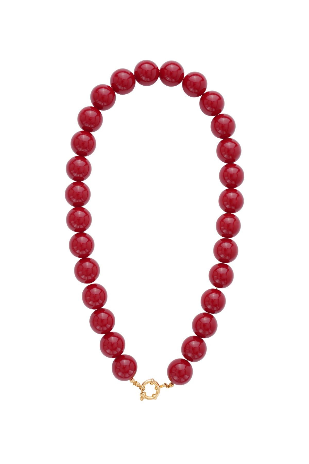 Collar con cuentas grandes y cierre frontal.-15mm