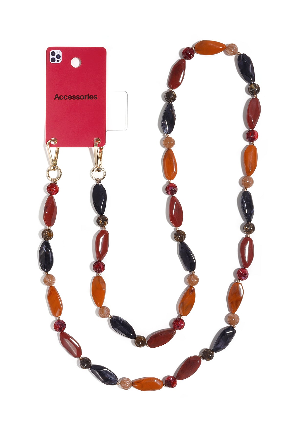 Cadena para teléfono de forma irregular, sencilla, de acrílico, accesorio de uso diario.