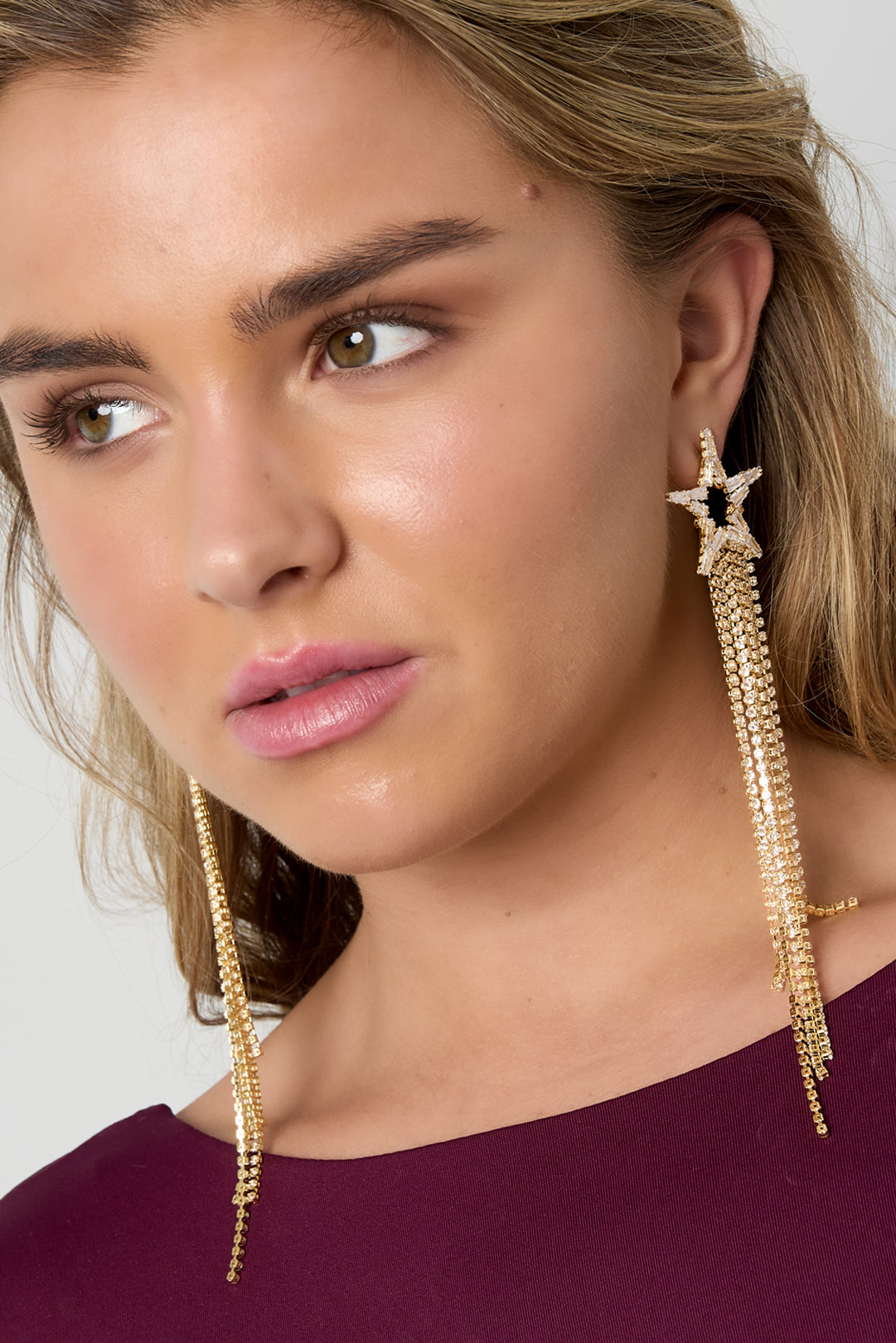 Elegant Star Zircon Earrings for Christmas Parties