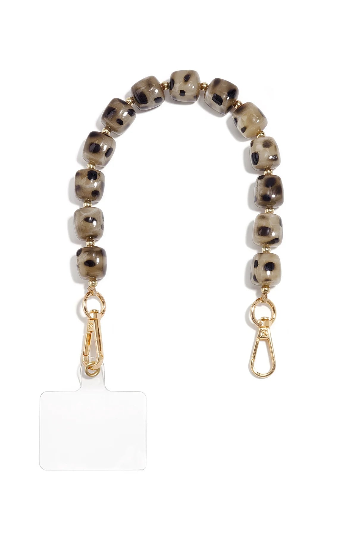 Cadena para teléfono con forma geométrica, sencilla, de acrílico, accesorio de uso diario.