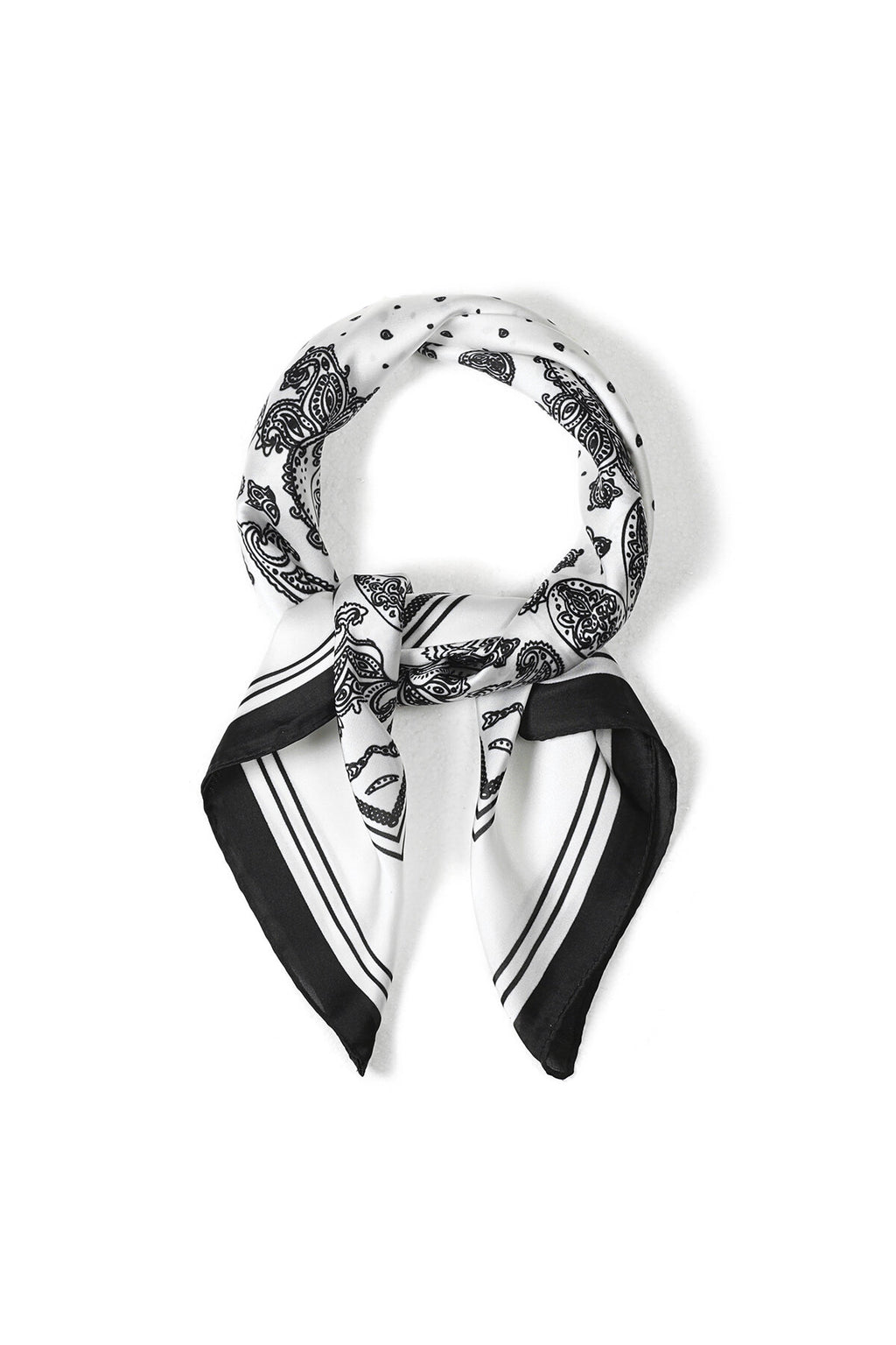 Elegant White Paisley Summer Scarf for Women