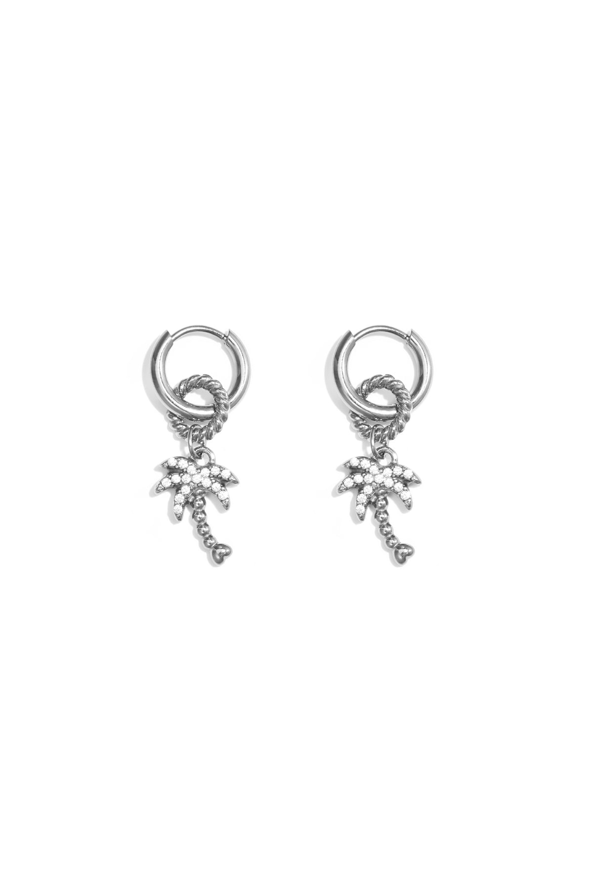 Pendientes colgantes de acero inoxidable, serie Plant Simple Daily Simple, joyería para mujer