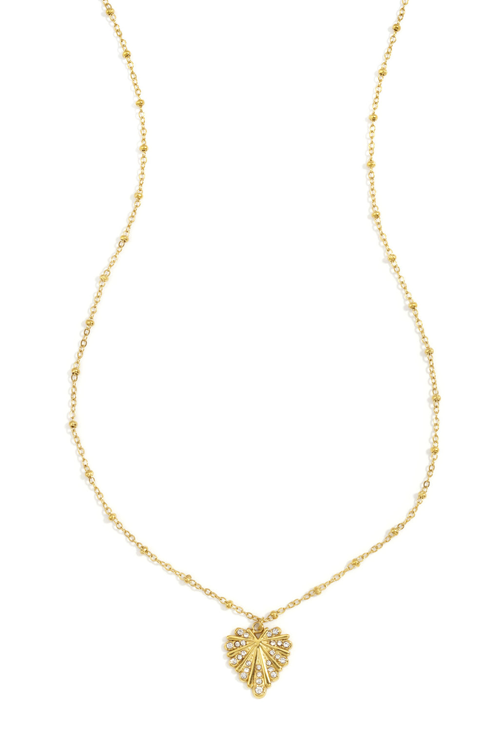 Elegant Heart Pendant Necklace for Women - Silver & Gold