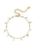 Elegant Letter Charm Bracelet for Daily Wear