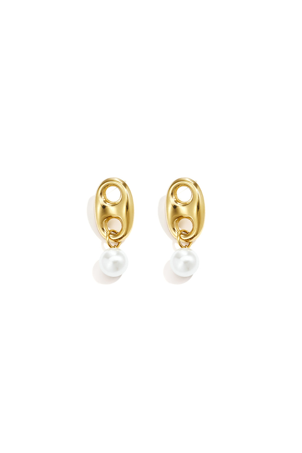 Pendientes colgantes de acero inoxidable con forma geométrica, sencillos para uso diario, de la serie Simple. Joyería para mujer.