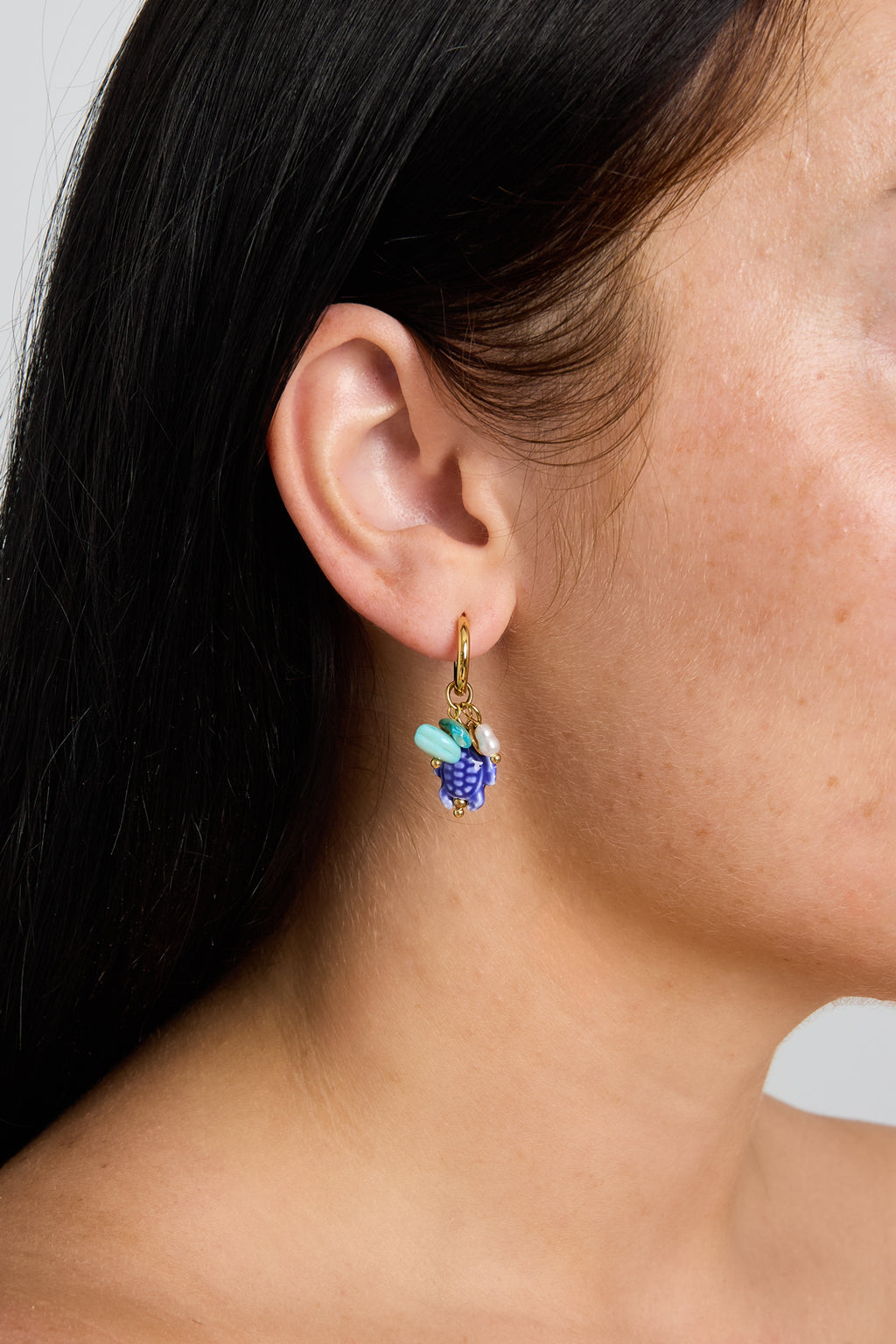 Pendientes de acero inoxidable chapados en oro de 14 quilates con cuentas, diseño de animales, ideales para vacaciones, reuniones o fiestas. Serie romántica para mujer.