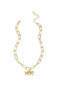 Elegant Animal Pendant Necklace in Silver and Gold