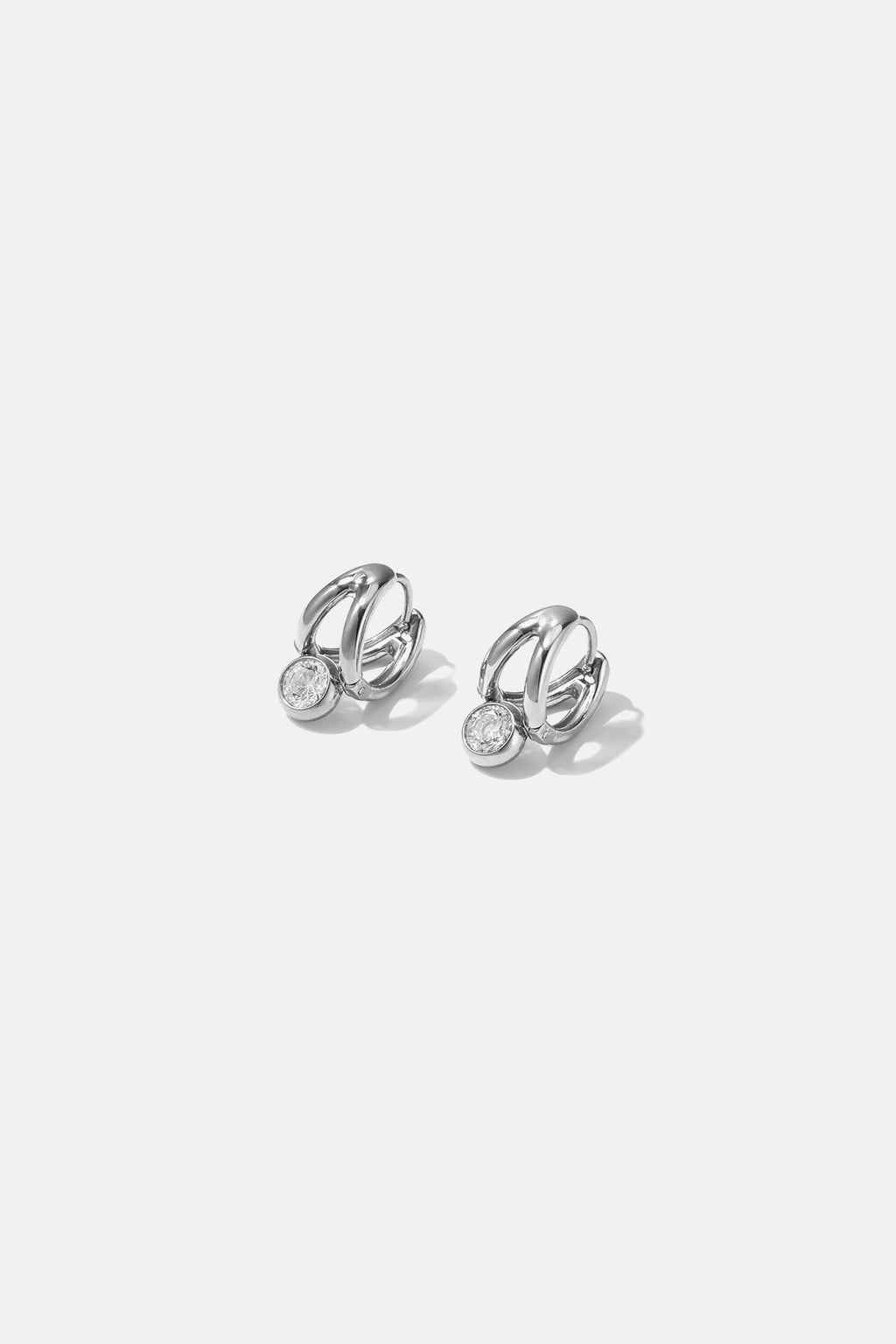 Pendientes de aro de acero inoxidable con forma irregular, sencillos, de la serie Daily Simple, joyería para mujer.