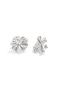 Elegant Stainless Steel Flower Stud Earrings
