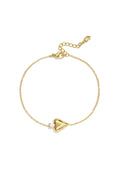 Pulseras de acero inoxidable con dije de corazón, sencillas, de la serie Daily Simple, joyería para mujer