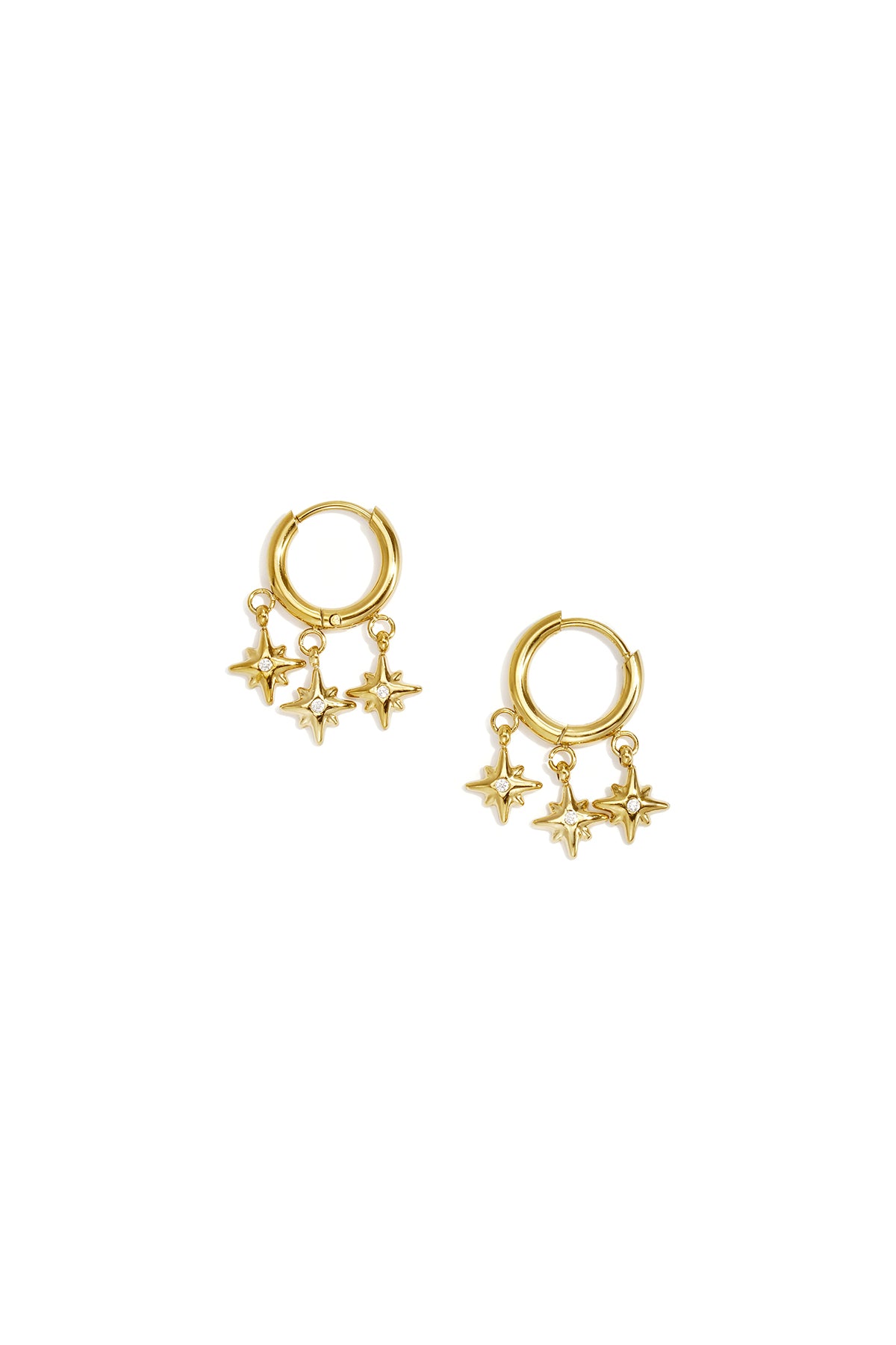 Pendientes colgantes de acero inoxidable con forma geométrica, serie Daily Simple para mujer.