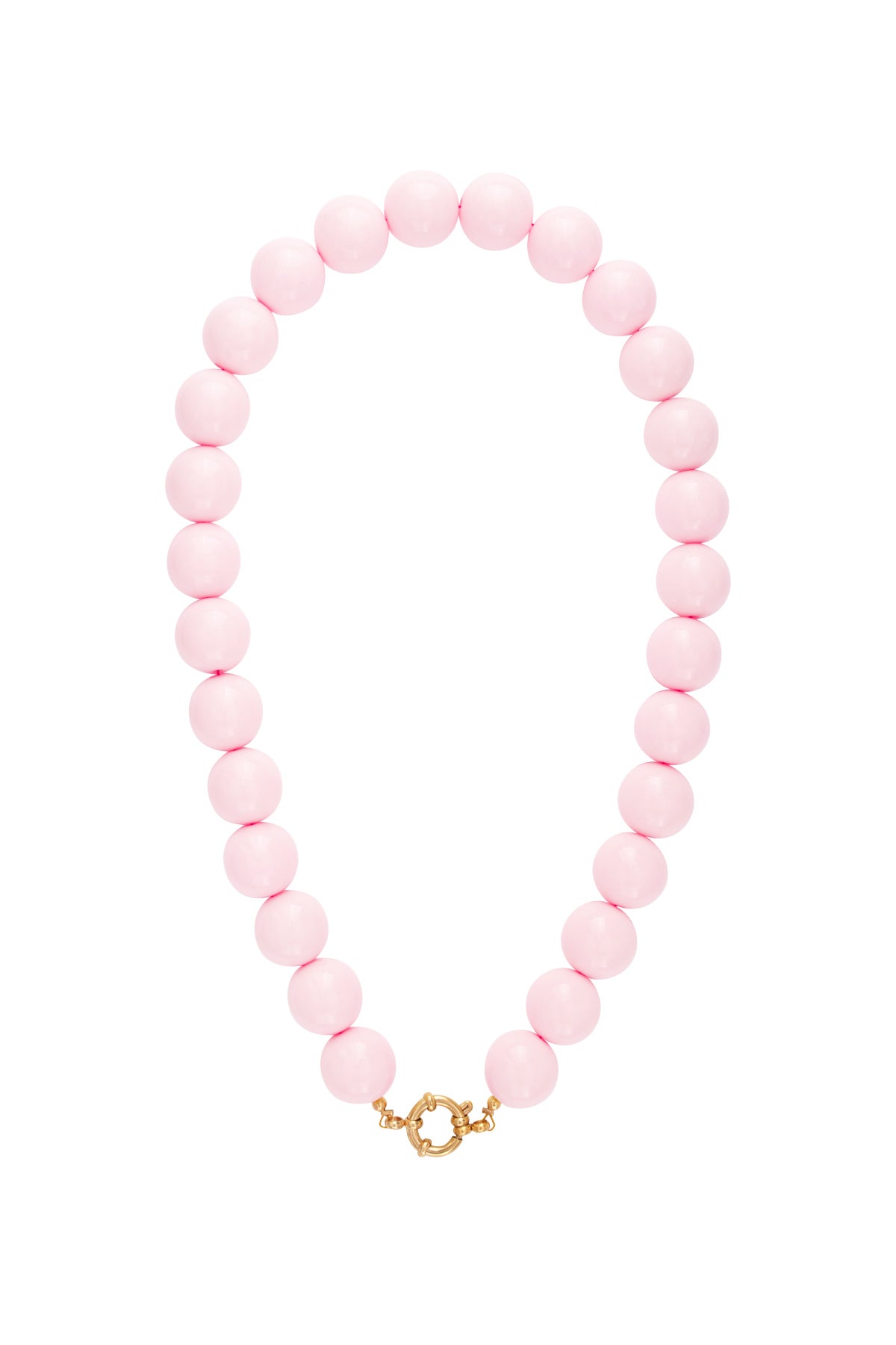 Collar con cuentas grandes y cierre frontal.-15mm