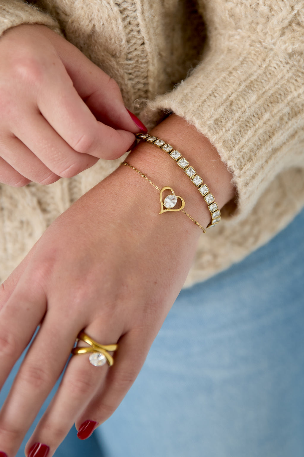 Pulseras de acero inoxidable con cuentas, forma rectangular, estilo sencillo, para uso diario, serie Simple, joyería para mujer.
