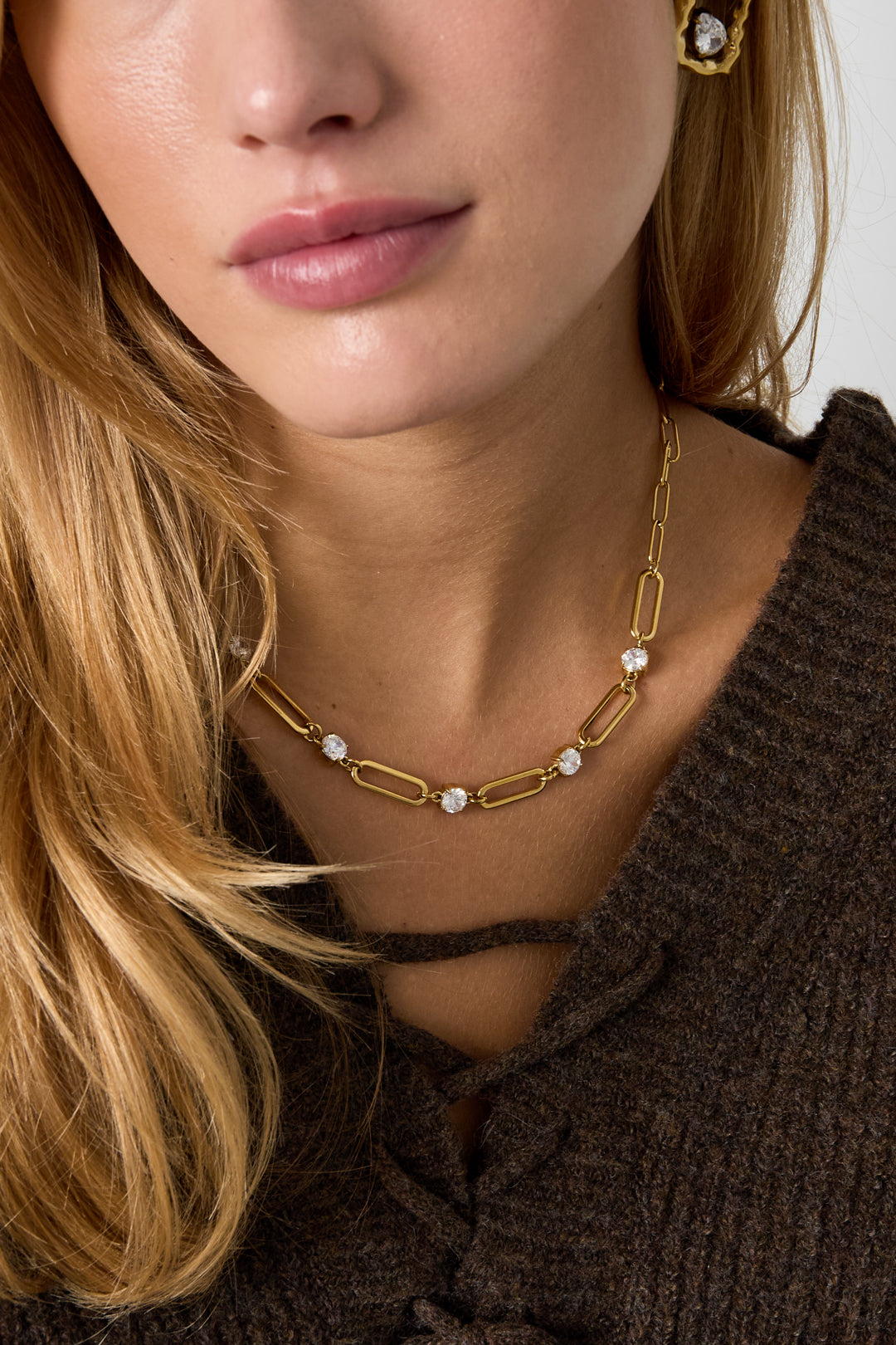 Collares con colgante de acero inoxidable Circle Simple Daily Simple Series Joyería para mujer