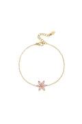 Pulsera con flor de pedrería
