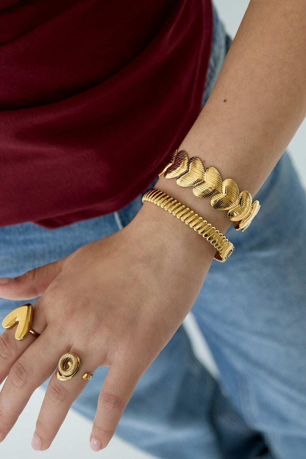 Stylish Heart Cuff Bracelet for Everyday Elegance