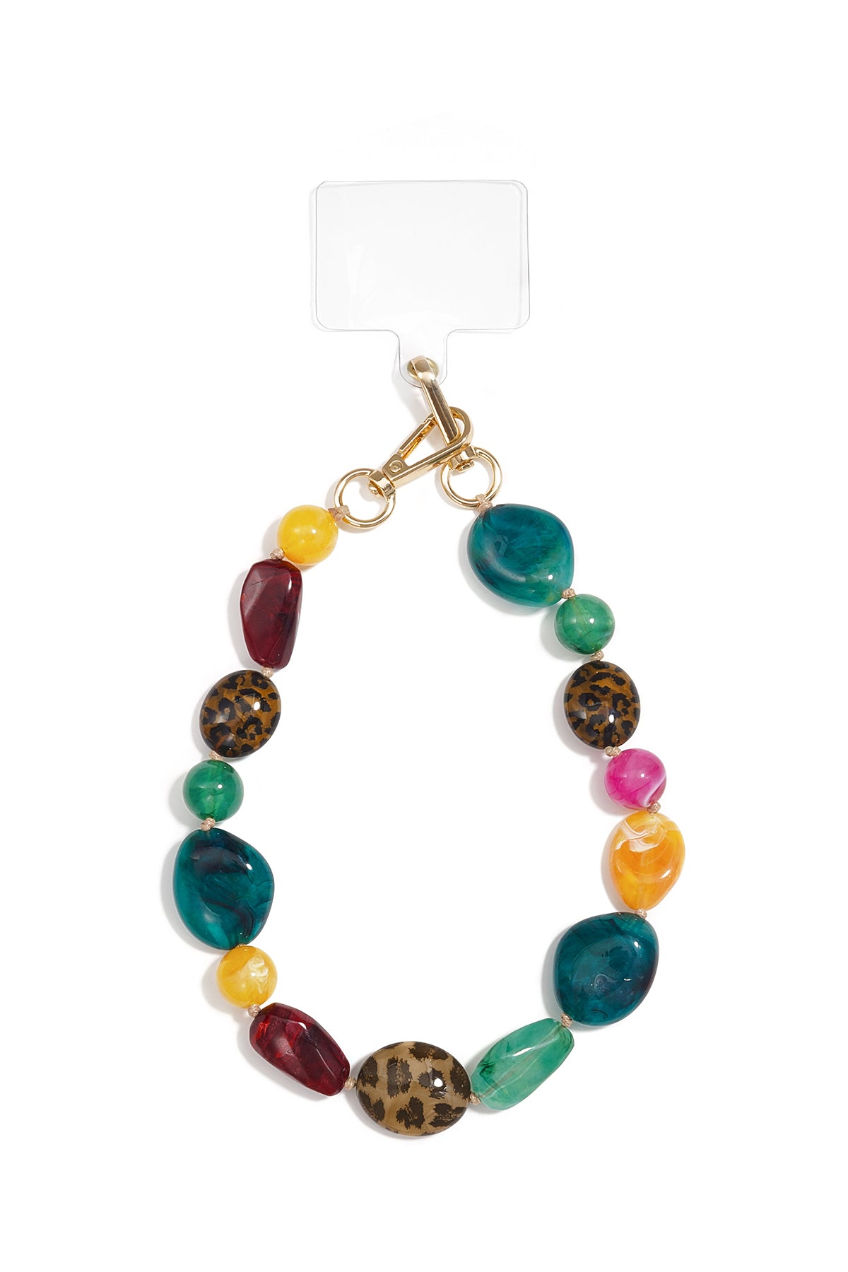 Cadena para teléfono con cuentas, sencilla, de acrílico, accesorio diario.