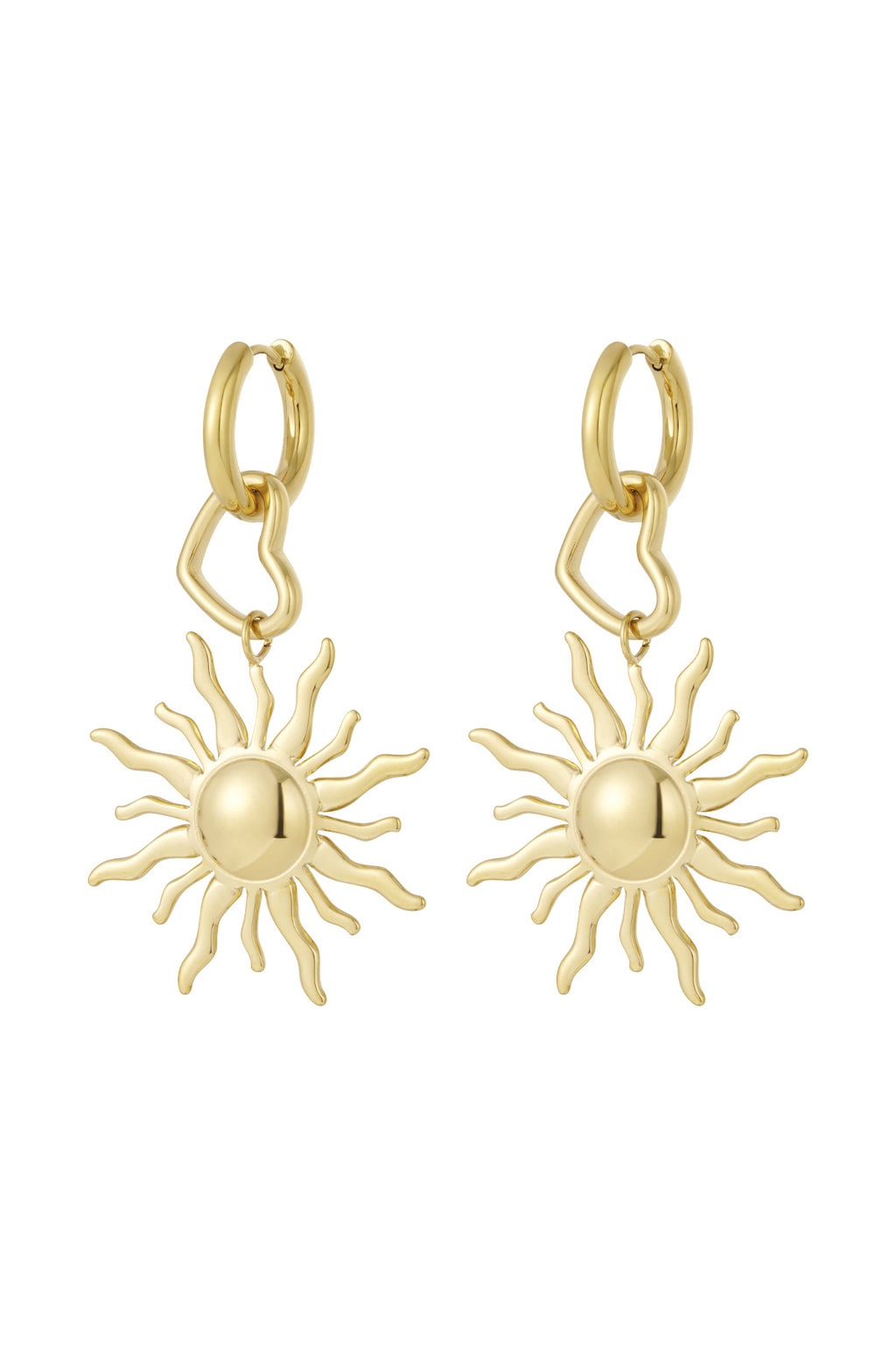 Pendientes de rayos de sol cálidos