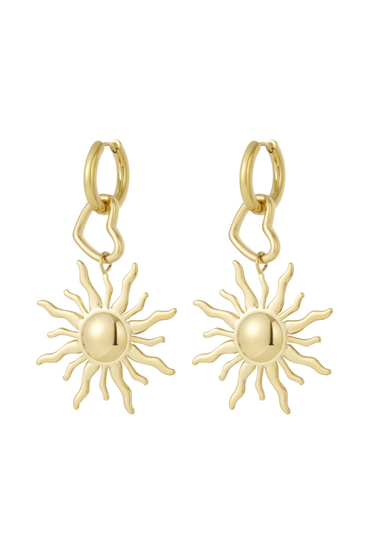 Pendientes de rayos de sol cálidos