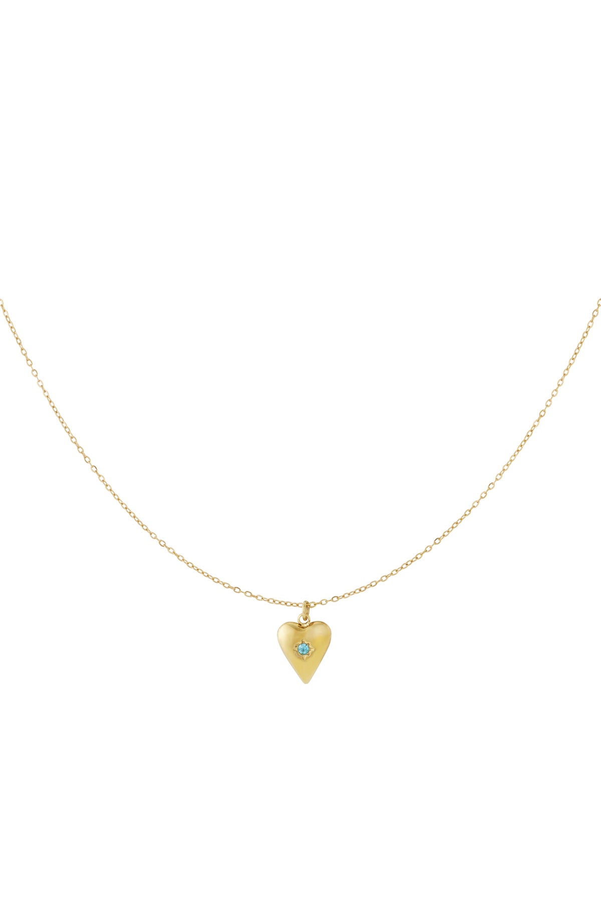 Charming 14K Gold Plated Heart Pendant Necklace