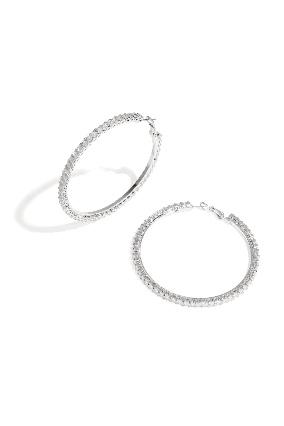 Elegant Circle Zircon Earrings for Party
