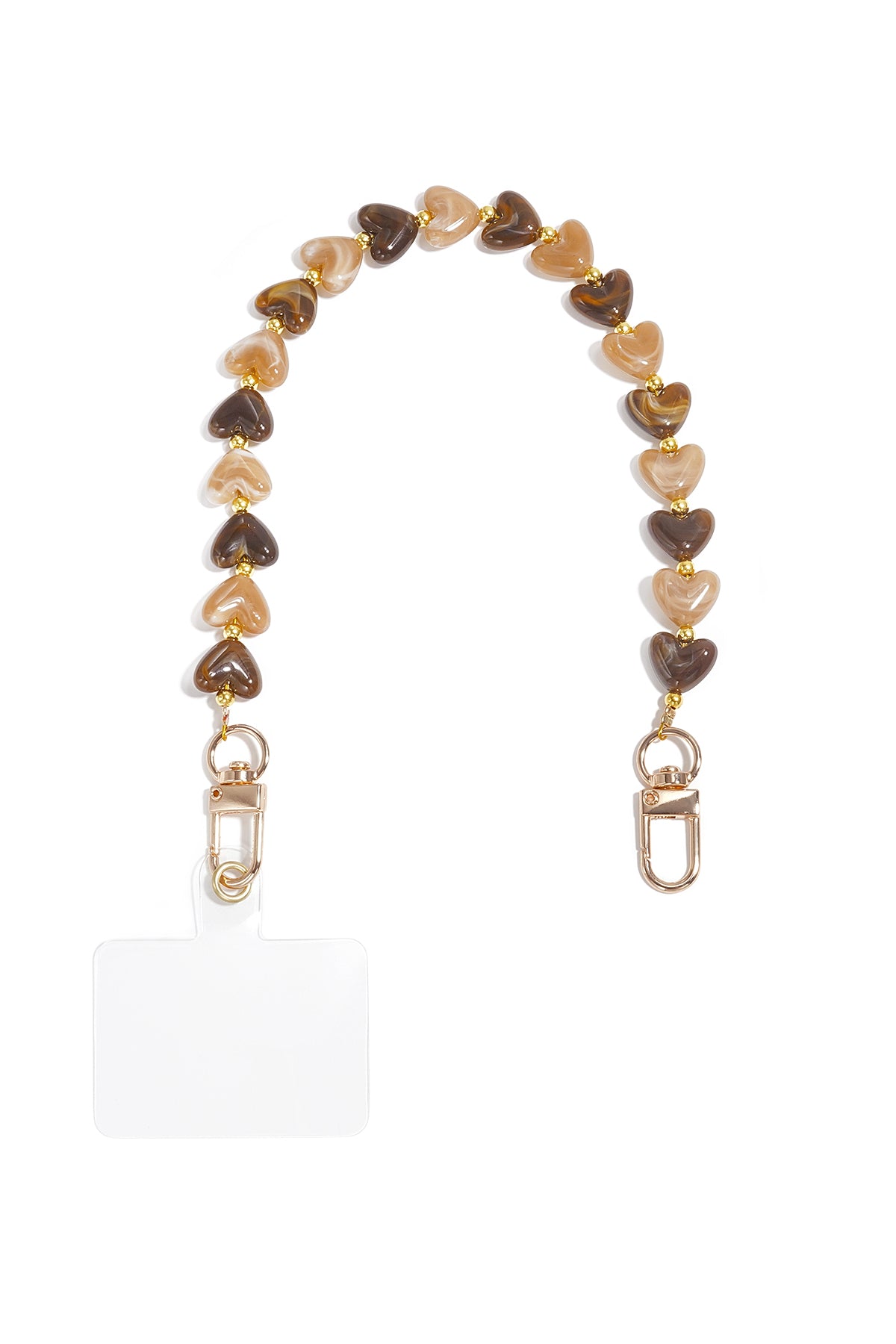 Cadena para teléfono con forma de corazón, sencilla, de acrílico, accesorio diario.