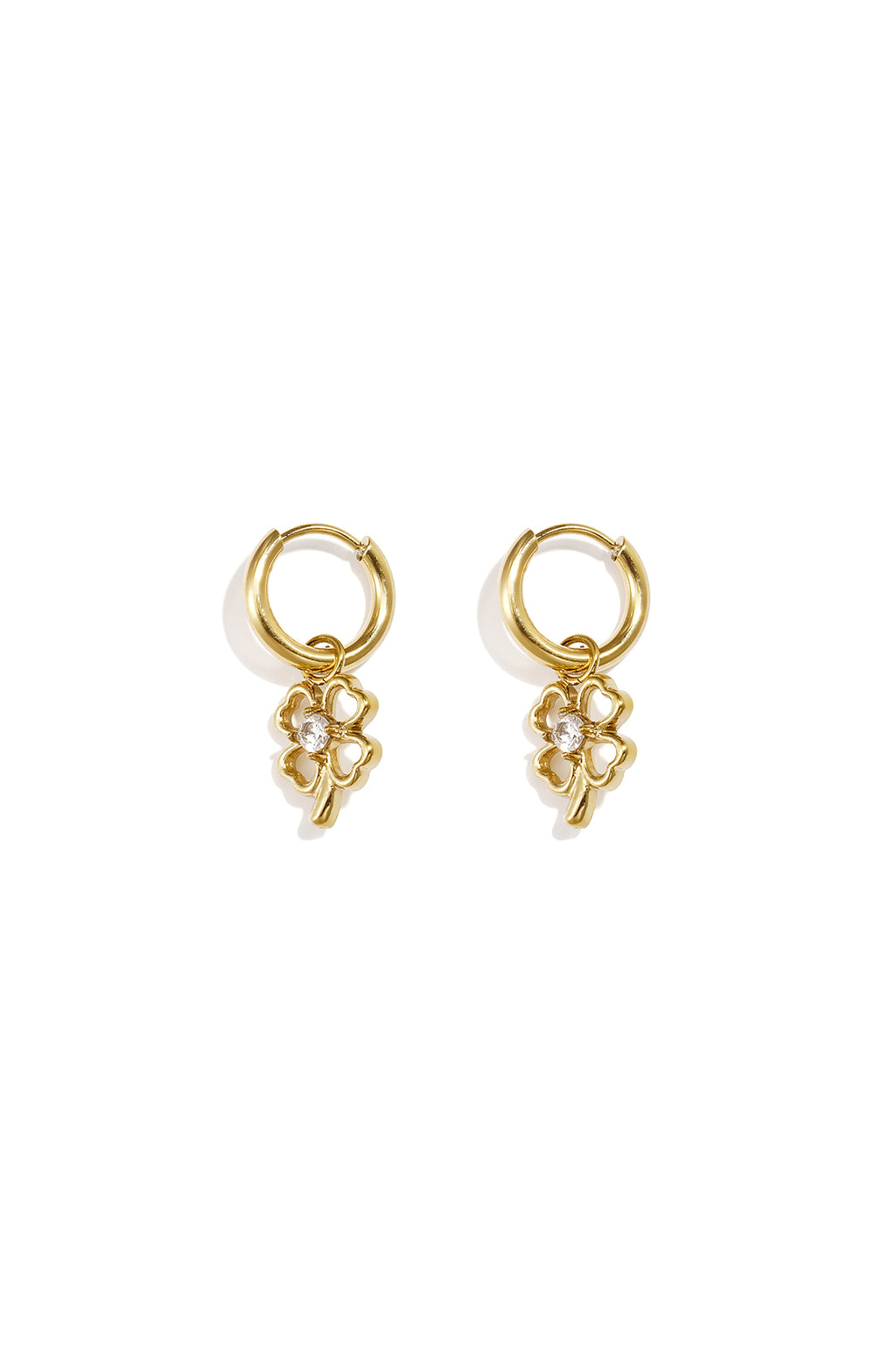 Pendientes colgantes de acero inoxidable Clover Simple Daily Simple Series Joyería para mujer
