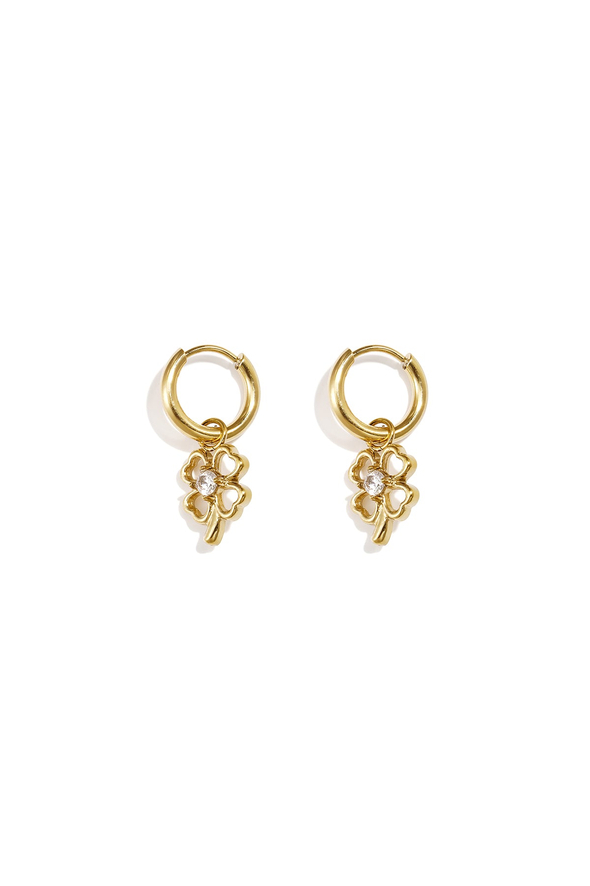 Pendientes colgantes de acero inoxidable Clover Simple Daily Simple Series Joyería para mujer