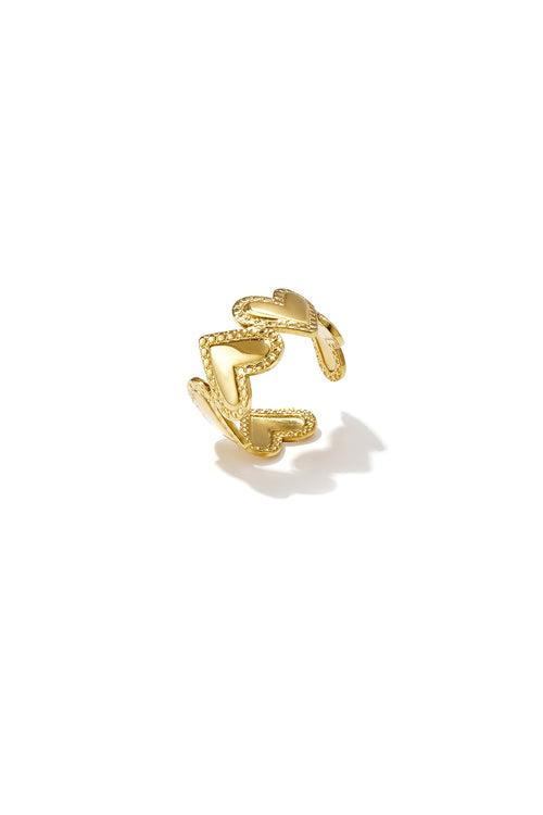 Anillos minimalistas de acero inoxidable con forma de corazón, de la serie Daily Simple para mujer.