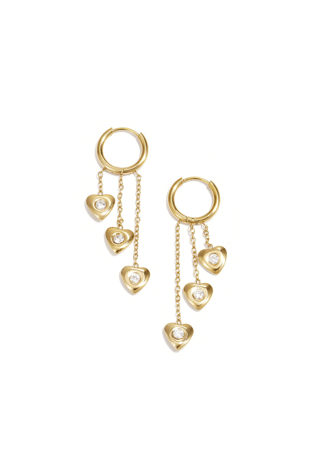 Stylish Heart Dangle Earrings for Everyday Wear