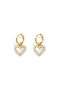 Elegant Heart-Shaped Shell Drop Earrings