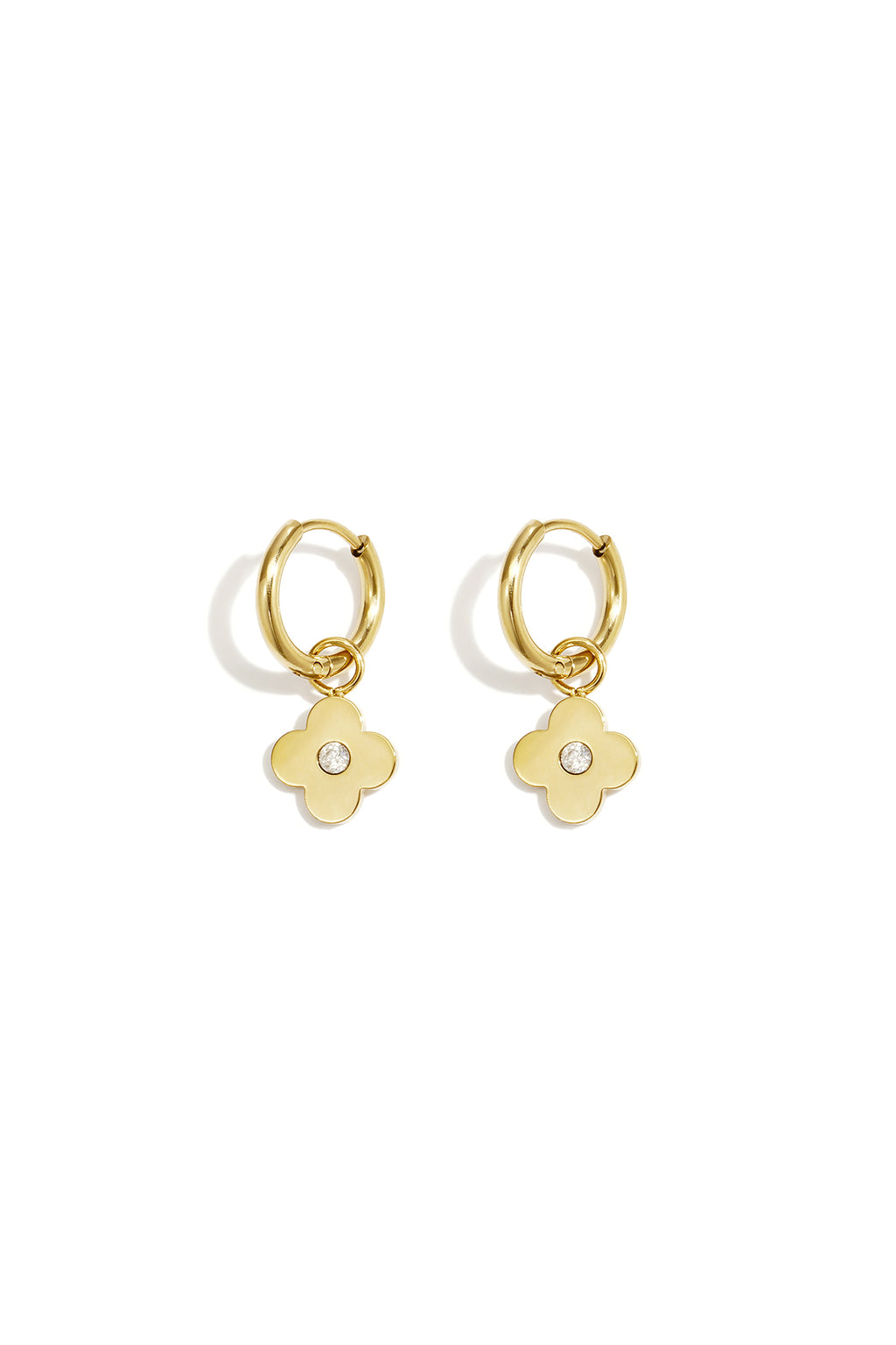 Pendientes colgantes de acero inoxidable Clover Simple Daily Simple Series Joyería para mujer