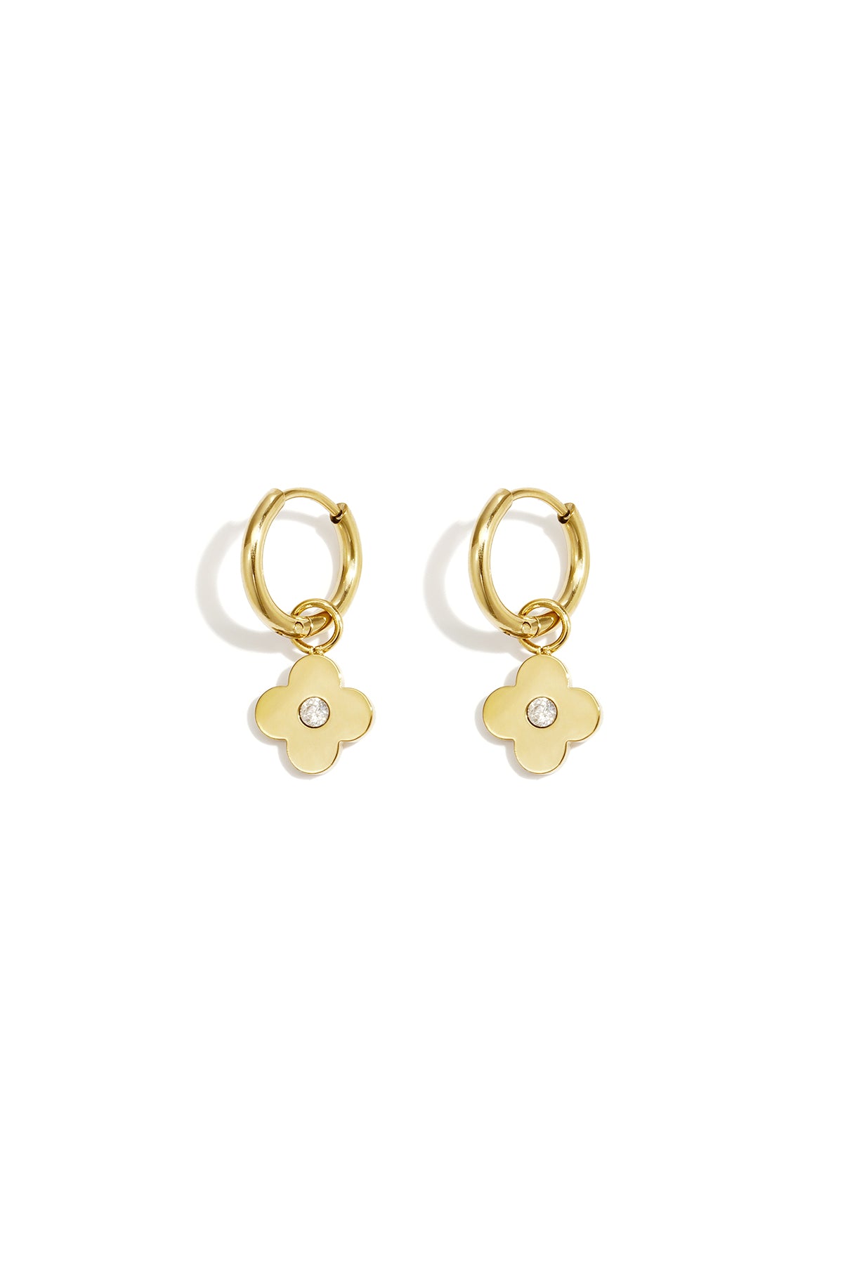 Pendientes colgantes de acero inoxidable Clover Simple Daily Simple Series Joyería para mujer