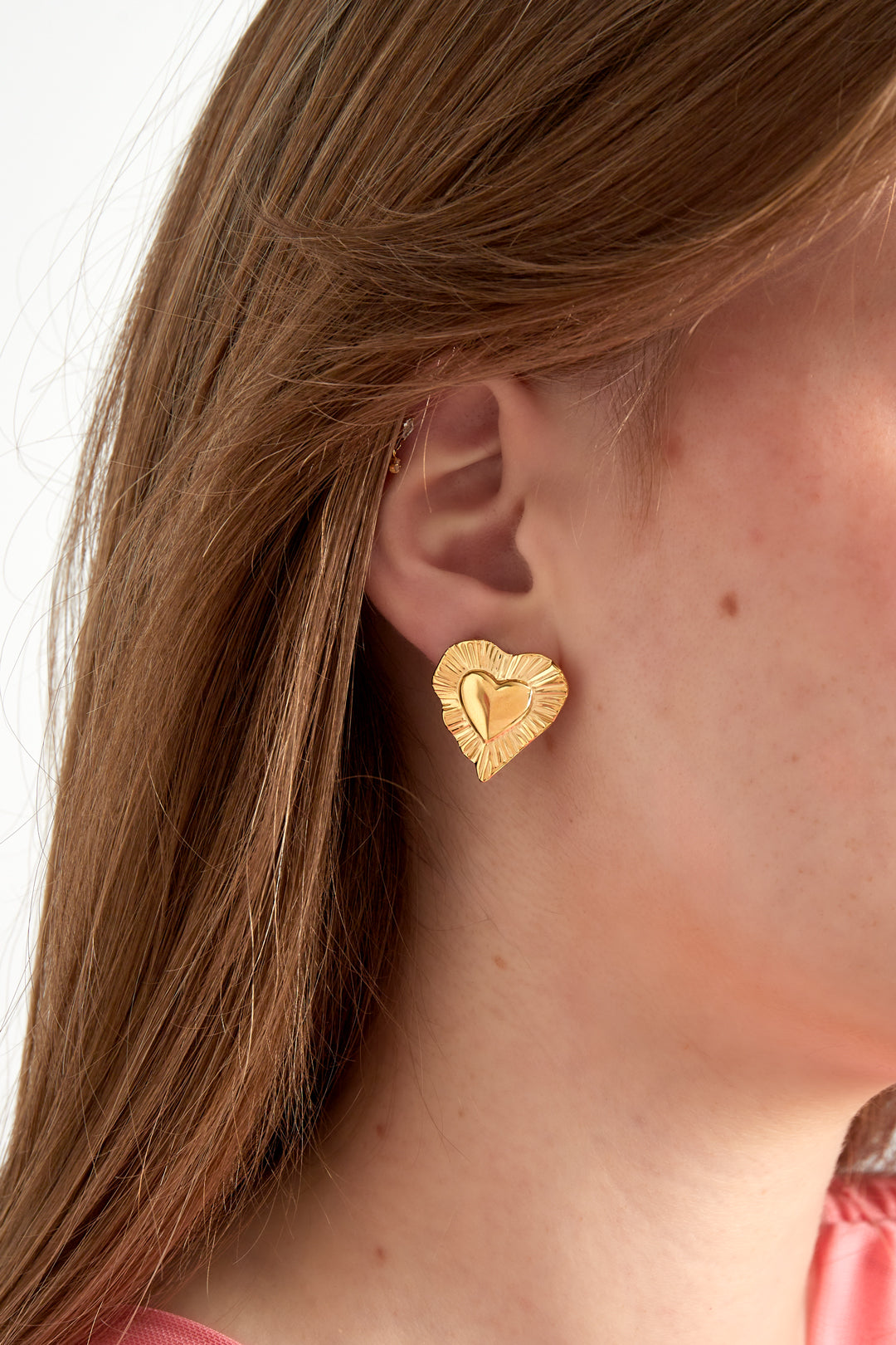 Elegant Heart-Shaped Stud Earrings for Daily Wear