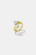 Anillos minimalistas de acero inoxidable con forma elíptica, sencillos para uso diario, de la serie Simple. Joyería para mujer.