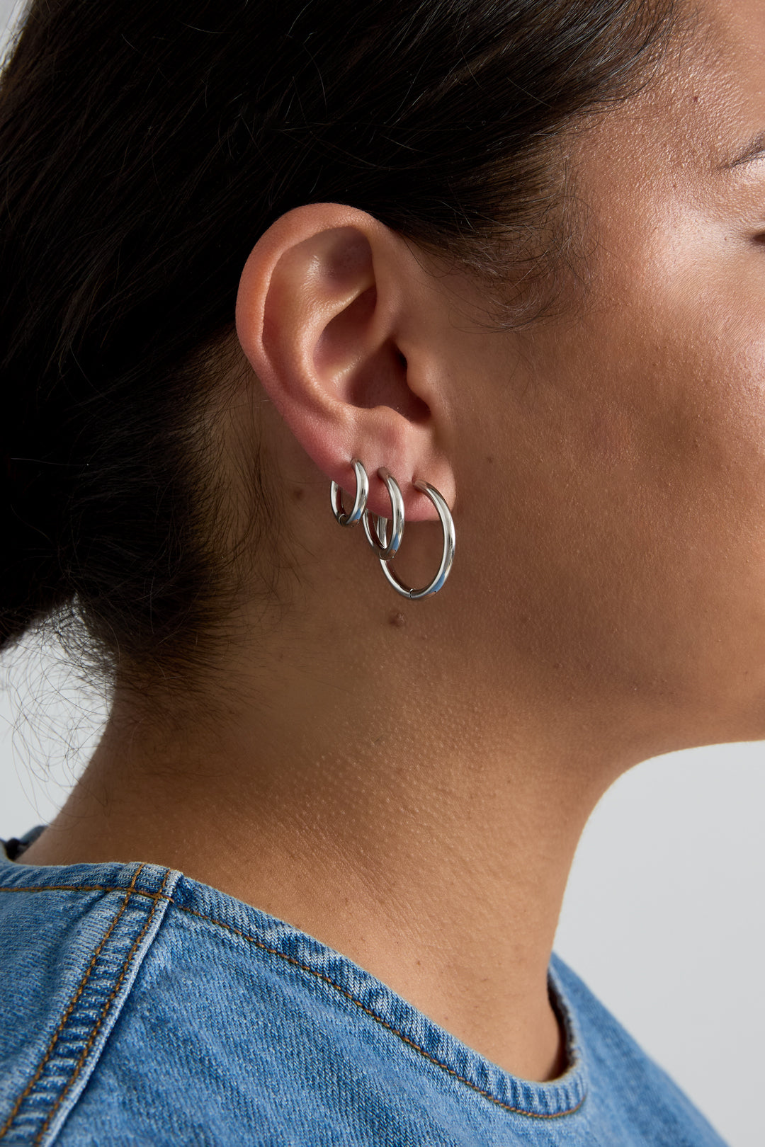 Conjunto de pendientes de acero inoxidable con forma geométrica, sencillos, de la serie Daily Simple, joyería para mujer.