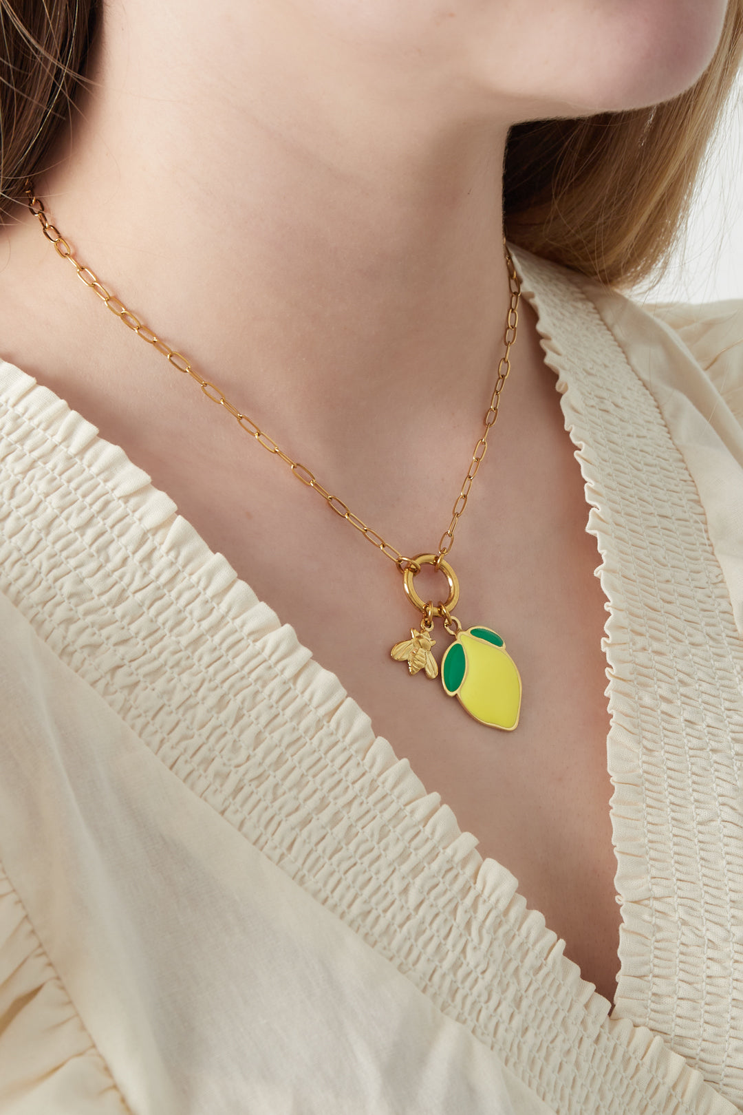 Collar de flor de limón