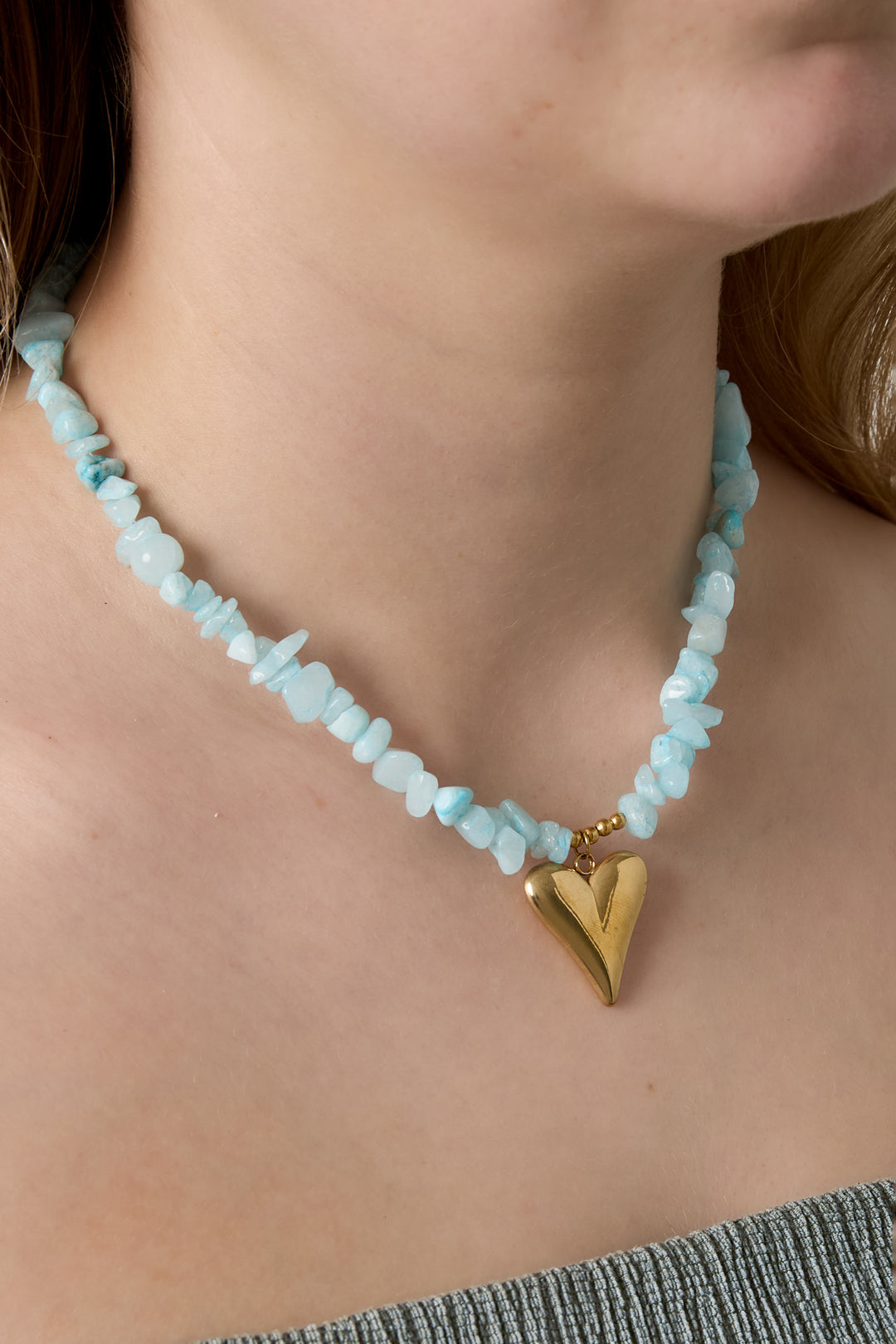 Collares colgantes de acero inoxidable Corazón Casual Diario Serie Simple Joyería de mujer