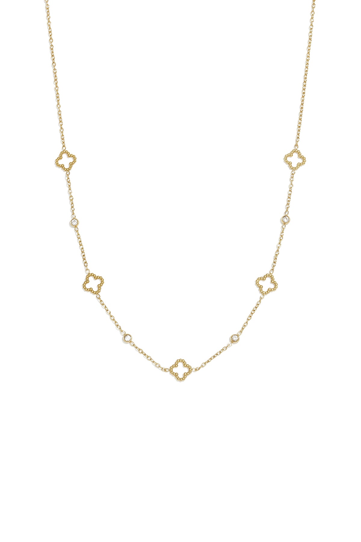 Collares con colgante de acero inoxidable Clover Simple Daily Simple Series Joyería para mujer