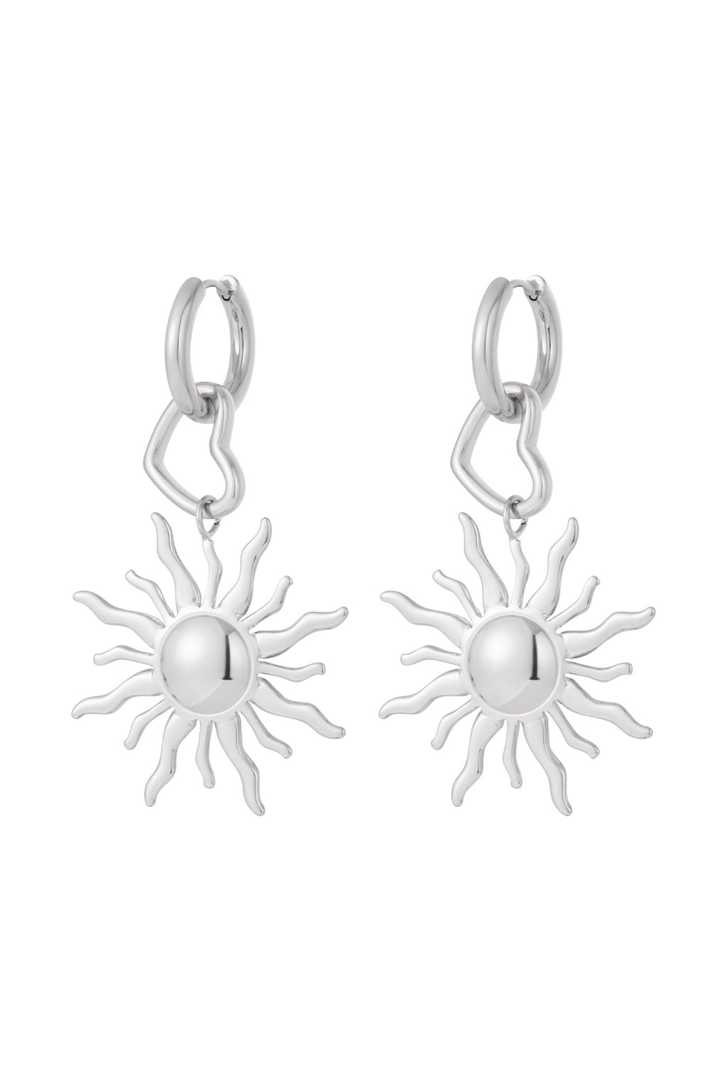 Pendientes de rayos de sol cálidos