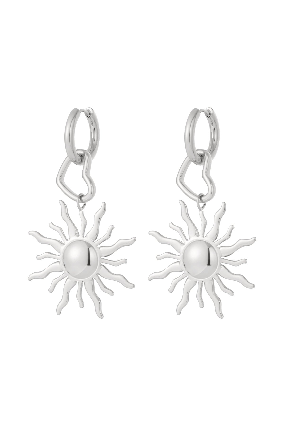 Pendientes de rayos de sol cálidos