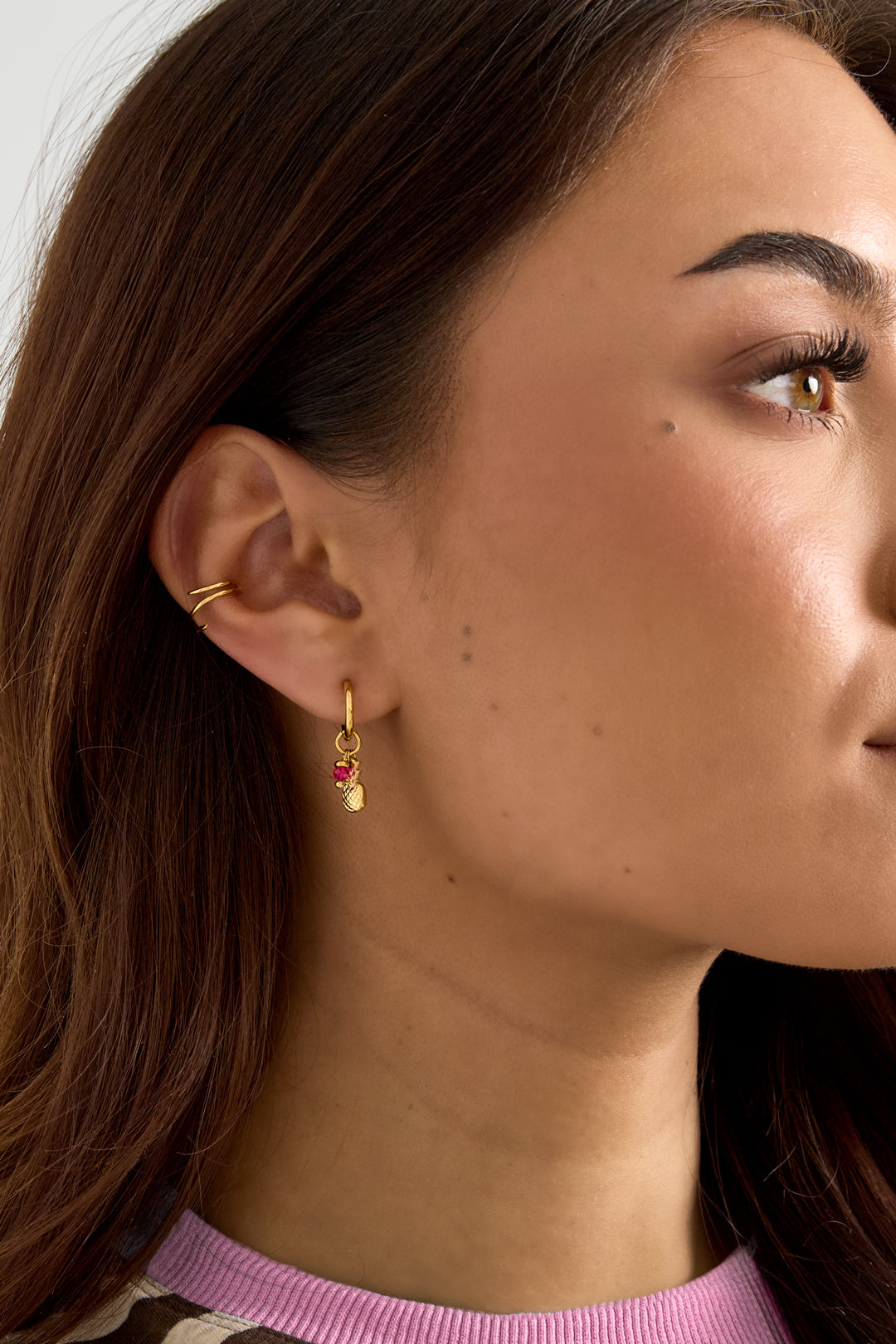 Earcuff Espiral Dorado Color dorado Acero inoxidable