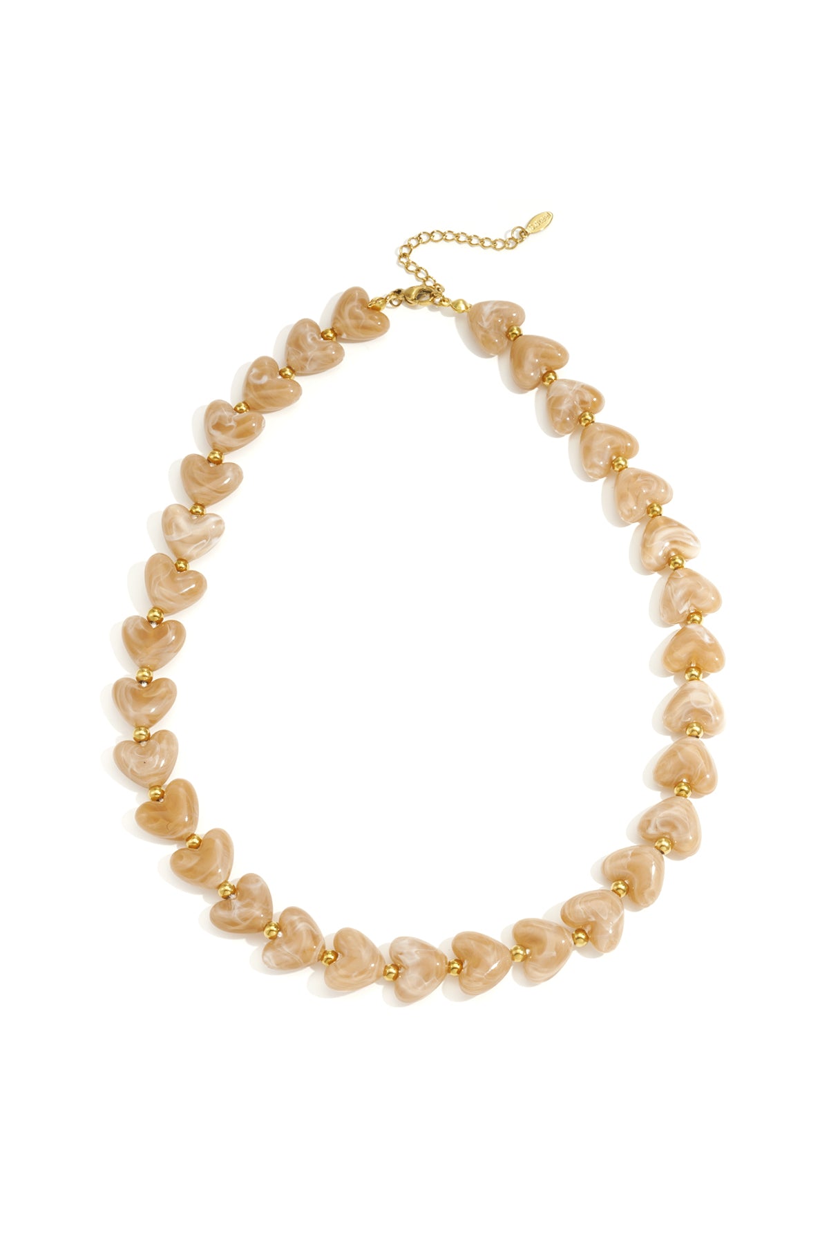 Collar cuentas corazones