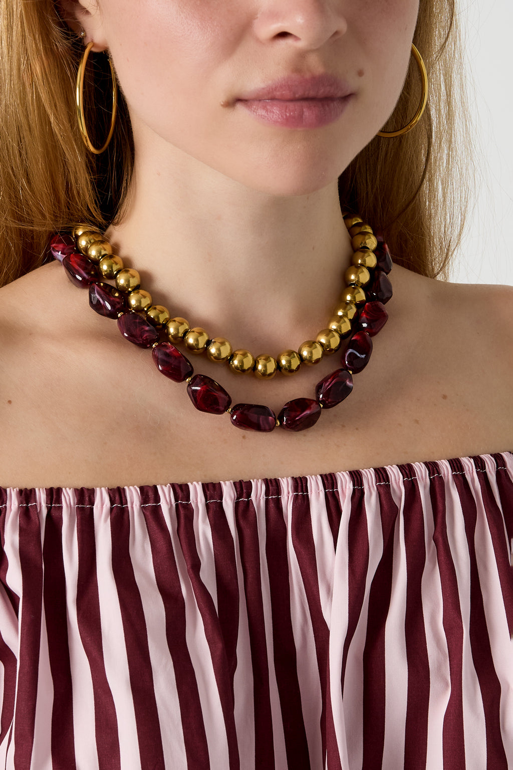 Collar con cuentas orgánicas
