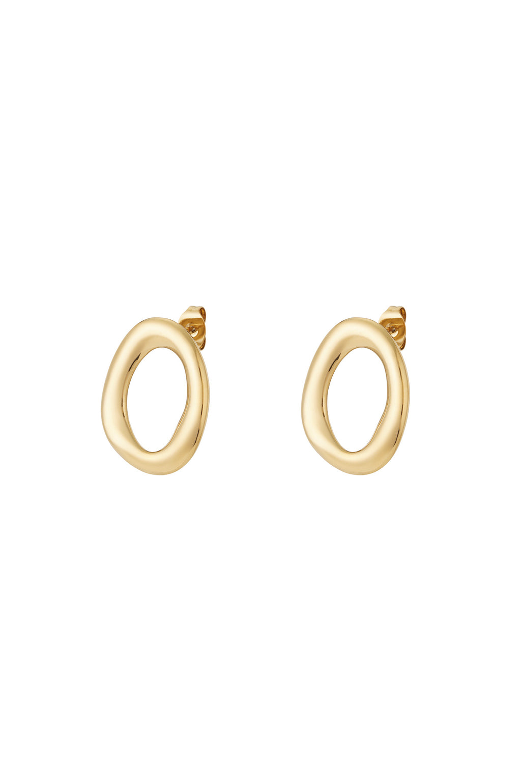 Elegant 14K Gold Plated Irregular Stud Earrings