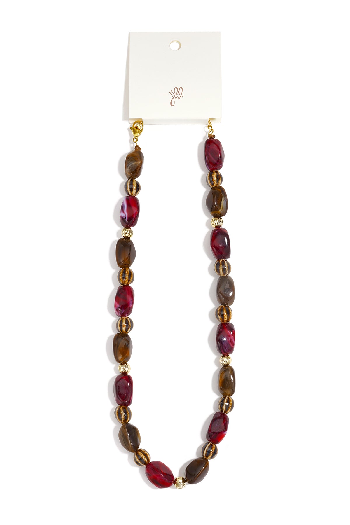 Collares de acero inoxidable con cuentas, forma irregular, sencillos, de la serie Simple Daily para mujer.