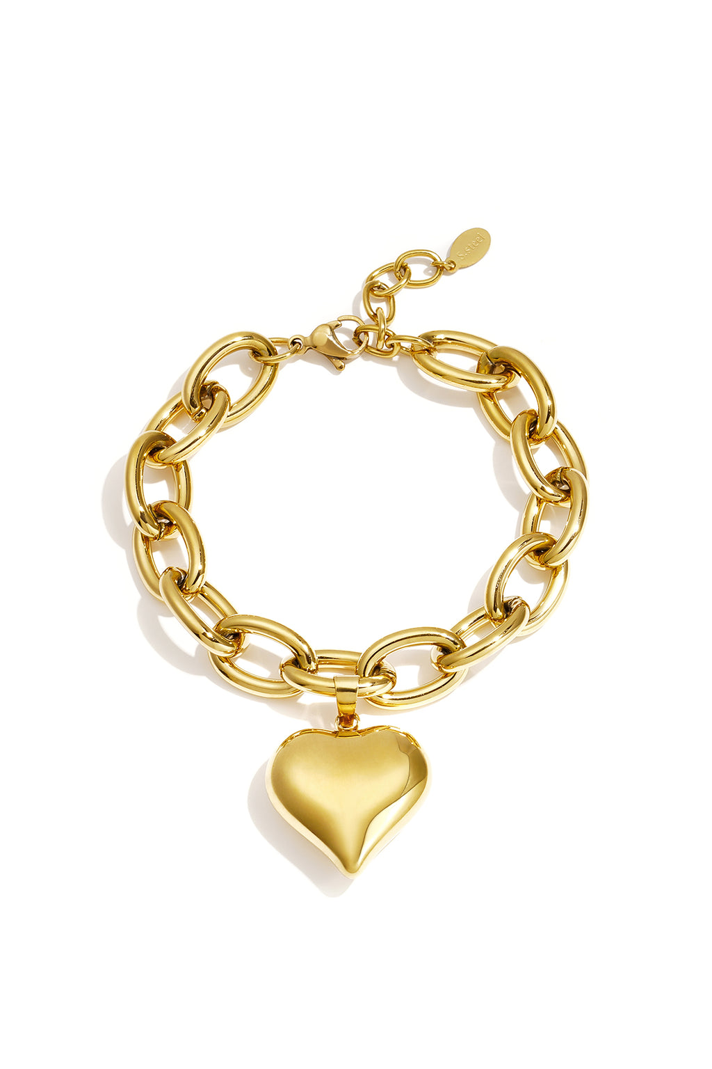 Pulseras de acero inoxidable con dijes de forma irregular, estilo casual y sencillo para uso diario, de la serie de joyería femenina.