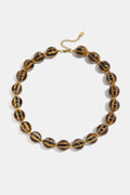 Collares de cerámica con cuentas, rayas, estilo casual, sencillos, para mujer.